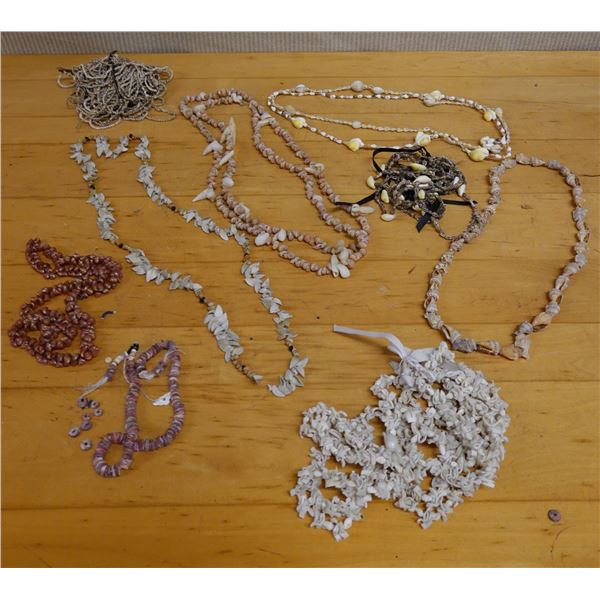 Qty Approx. 9 Shell Lei, Misc Styles & Sizes