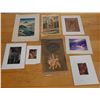 Image 1 : Qty 8 Unframed Artworks, Some Matted, Misc Themes & Sizes