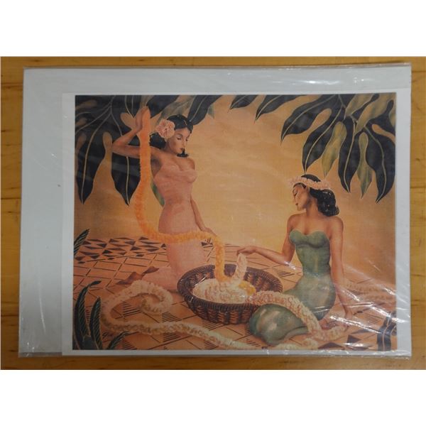 Lei Makers Print Artwork, Unframed 16" x 12"