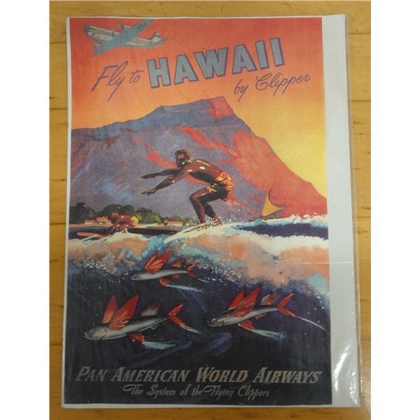 Pan American World Airways Fly to Hawaii Promo Print 11" x 16"