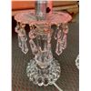 Image 5 : VINTAGE CRANBERRY GLASS VICTORIAN LAMPS, PAIR