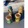 Image 10 : RUSSIAN GIRL WOOD BOTTLE HOLDER, LOT OF 2