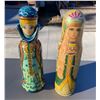 Image 1 : RUSSIAN GIRL WOOD BOTTLE HOLDER, LOT OF 2