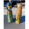 Image 2 : RUSSIAN GIRL WOOD BOTTLE HOLDER, LOT OF 2