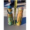 Image 4 : RUSSIAN GIRL WOOD BOTTLE HOLDER, LOT OF 2