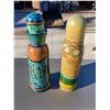 Image 9 : RUSSIAN GIRL WOOD BOTTLE HOLDER, LOT OF 2