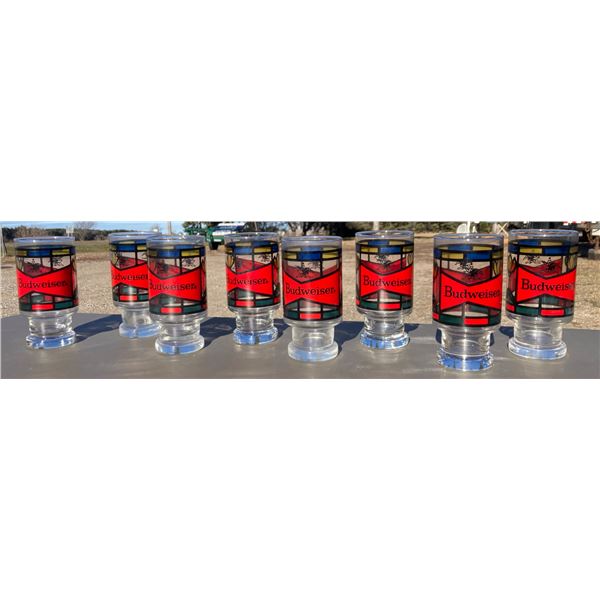 VINTAGE BUDWEISER KING OF BEERS GOBLETS, LOT OF 8