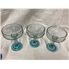 Image 3 : HAND-BLOWN MEXICAN GLASSWARE, INCLUDING SEVERAL MARGARITA GLASSES AND A PITCHER