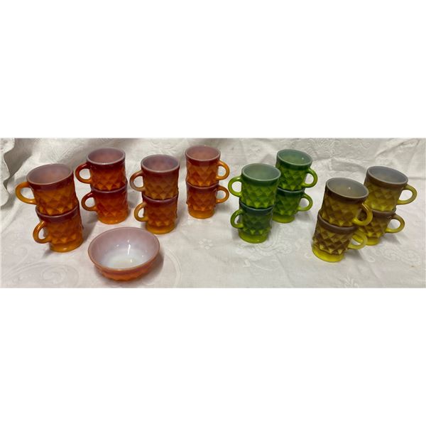 VINTAGE ANCHOR HOCKING KIMBERLY DIAMOND DISHES