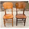 Image 1 : ANTIQUE TIGER OAK BENTWOOD CHAIRS, PAIR
