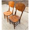 Image 2 : ANTIQUE TIGER OAK BENTWOOD CHAIRS, PAIR