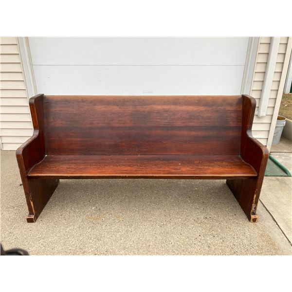 WOODEN CHURCH PEW