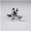 Image 3 : Sterling Silver Fox Figurine with Red Enamel Coat