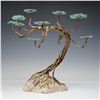 Image 1 : Bonsai Tree Form Metal and Stone Sculpture