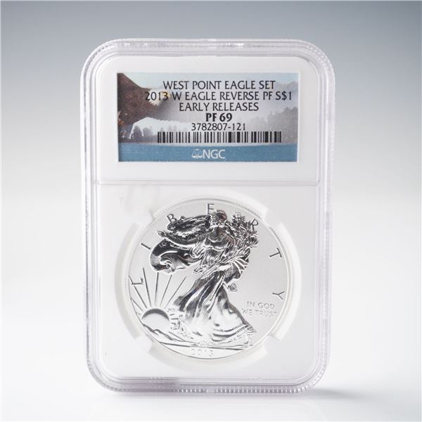 2013 West Point Eagle Reverse Proof Silver Dollar PF69 NGC Early Releases