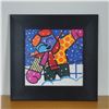 Image 2 : Romero Britto, Textured Giclee on Canvas, Winter Snow Figure
