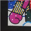 Image 3 : Romero Britto, Textured Giclee on Canvas, Winter Snow Figure