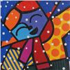 Image 4 : Romero Britto, Textured Giclee on Canvas, Winter Snow Figure