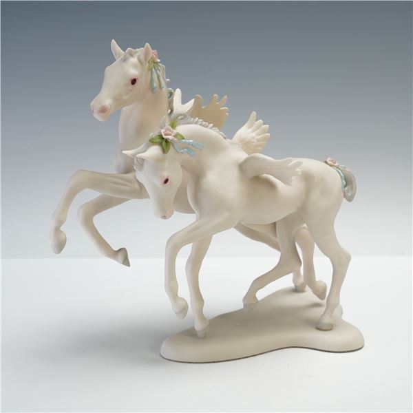 Cybis Porcelain Figurine, Pegasus Colts Flight and Fancy