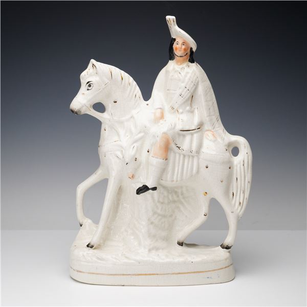 Staffordshire Figurine, Scottish Highlander on Horseback