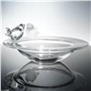 Image 1 : Crystal Bowl with Frosted and Clear Sparrows