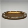 Image 4 : Vintage Alpaca Silver, Brass and Abalone Inlay Oval Platter
