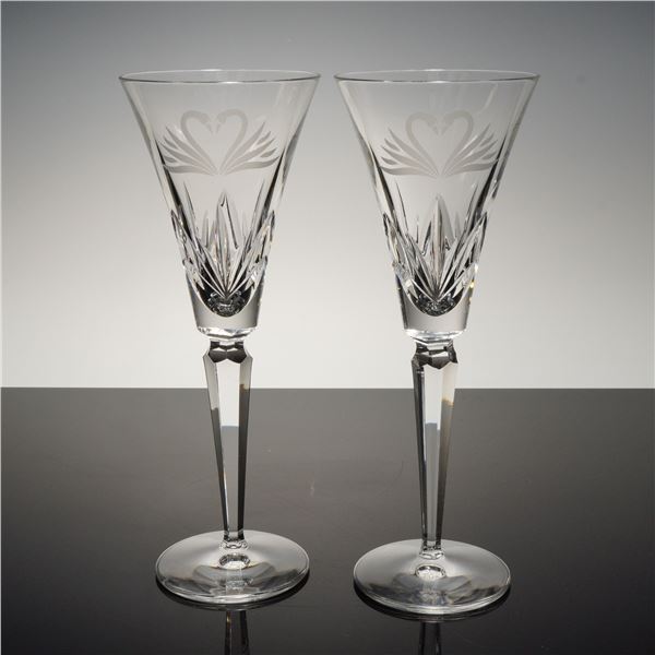 2pc Waterford Crystal Toasting Flutes The Wedding Collection