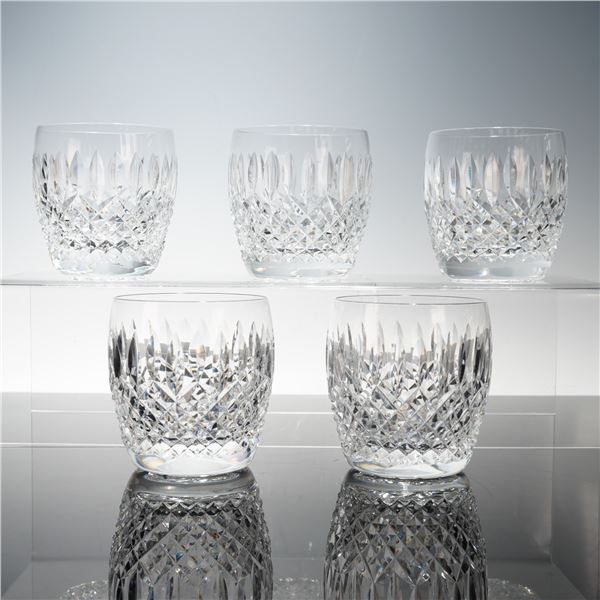 5pc Waterford Crystal Old Fashioned, Ballybay