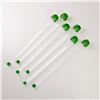 Image 1 : 6pc Glass Cocktail Stirrers with Green Palm Tree Motif