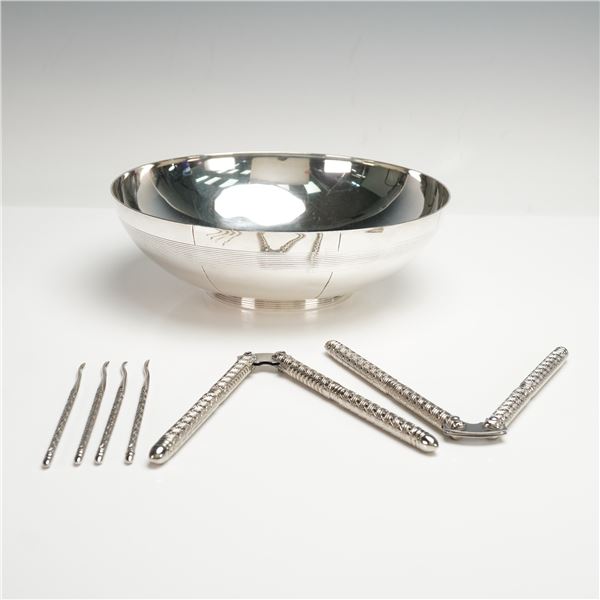 7pc Vera Wang Serving Bowl with Seafood Utensils