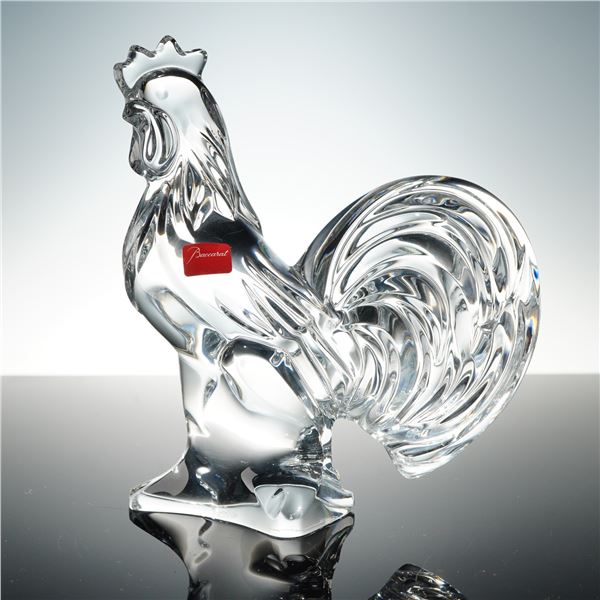 Baccarat Zodiac Crystal Figurines, Rooster