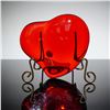Image 1 : Elsa Peretti For Tiffany & Co. Red Glass Heart Paperweight