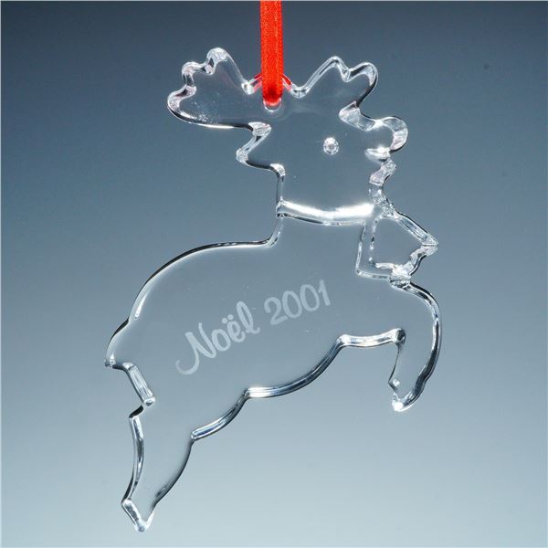 Baccarat Crystal Annual Ornament, Reindeer 2001