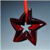 Image 1 : Baccarat Crystal Christmas Ornament, Ruby Star