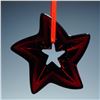 Image 2 : Baccarat Crystal Christmas Ornament, Ruby Star