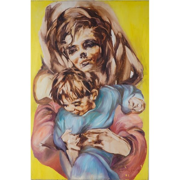 Hyacinthe Kuller Baron (American b. 1936) Oil on Canvas Painting, Signed