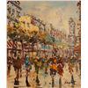 Image 1 : Mid-Century Oil on Canvas Painting, Parisian Street Scene, Signed