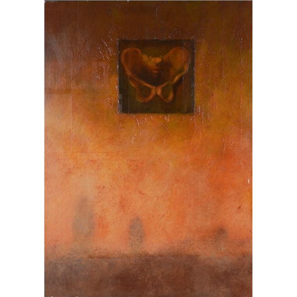 Sid Smith, Original Contemporary Textured Oil on Panel, Title God, Signed