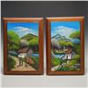 Image 1 : 2pc Abraham Lanza Andino (Honduran) Oil on Canvas Paintings, Signed