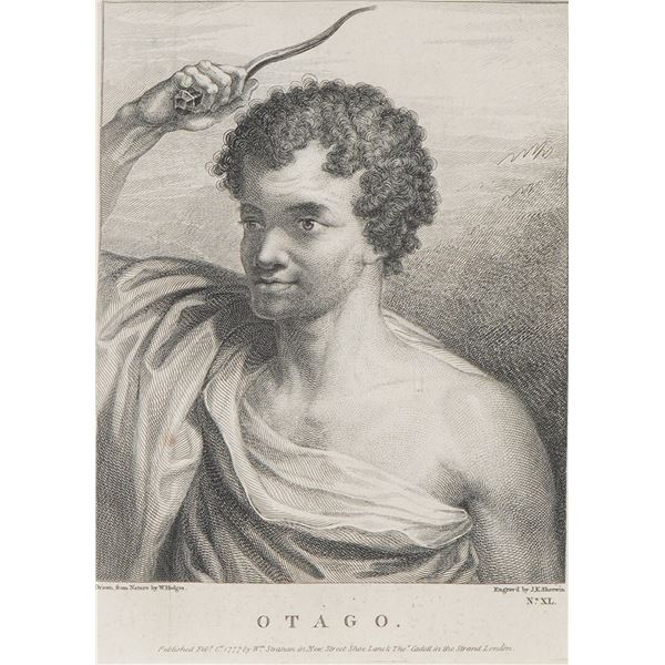 William Hodges (British 1744-1797) 1st Ed. Engraving of Polynesian Otago
