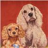 Image 3 : Original Gouache on Paperboard Painting, Two Cocker Spaniels, Signed