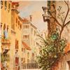 Image 3 : Original Watercolor on Paper Painting, Venetian Canal, Signed & Dated