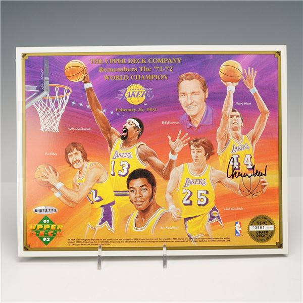 Upper Deck Laker's World Champion Photocard, Signed
