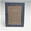 Image 2 : Addison Rose Blue Faux Croc and Silver Table Picture Frame