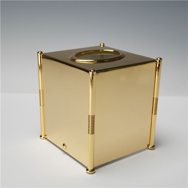 Zodiac Cylinder Collection Gold-Plated Tissue Box