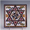 Image 2 : 2pc Hand-Painted Ceramic Judaica & Moorish-Style Decorative Tiles