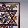 Image 3 : 2pc Hand-Painted Ceramic Judaica & Moorish-Style Decorative Tiles