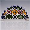 Image 6 : 2pc Hand-Painted Ceramic Judaica & Moorish-Style Decorative Tiles