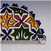 Image 8 : 2pc Hand-Painted Ceramic Judaica & Moorish-Style Decorative Tiles