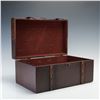 Image 4 : Wood and Faux Leather Storage Case with Brass Hardware